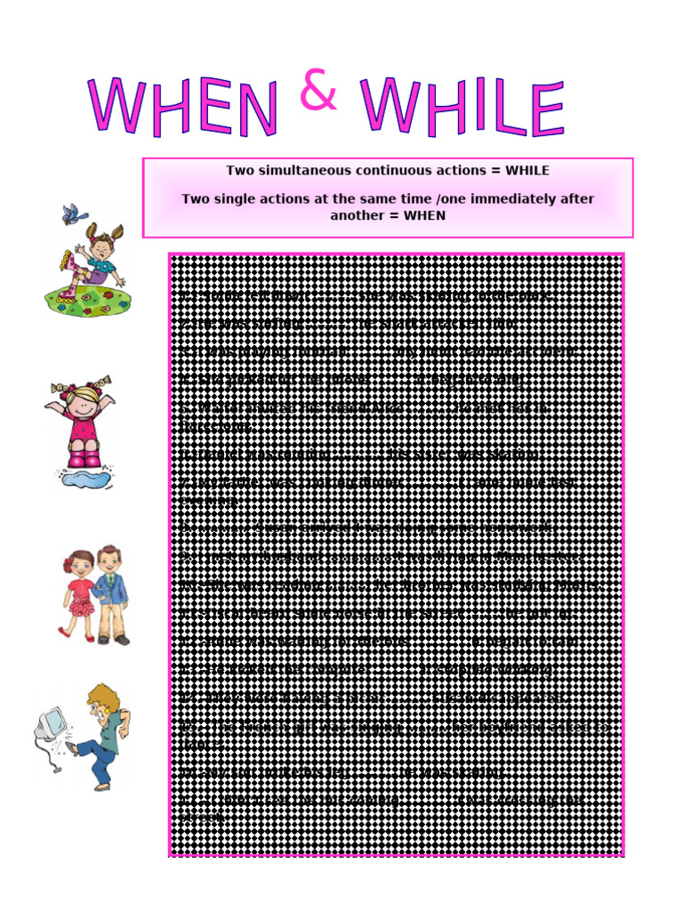 English Grammar: When vs. While | PDF