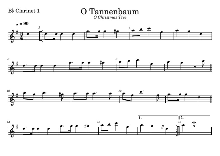 O Christmas Tree for Clarinet | PDF