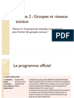 Thème 2.1 Comment Les Individus S'associent-Ils Pour Former Des Groupes Sociaux