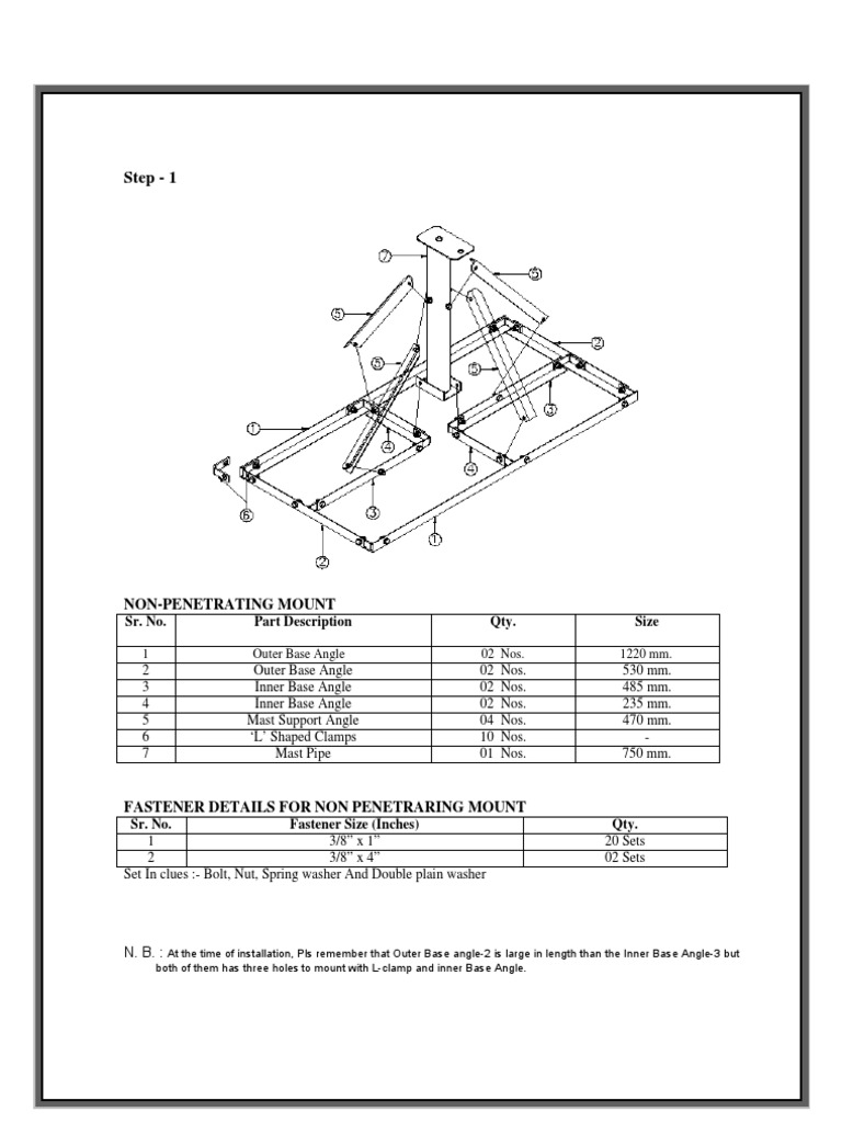 Installation Guide for Mount Assembly | PDF