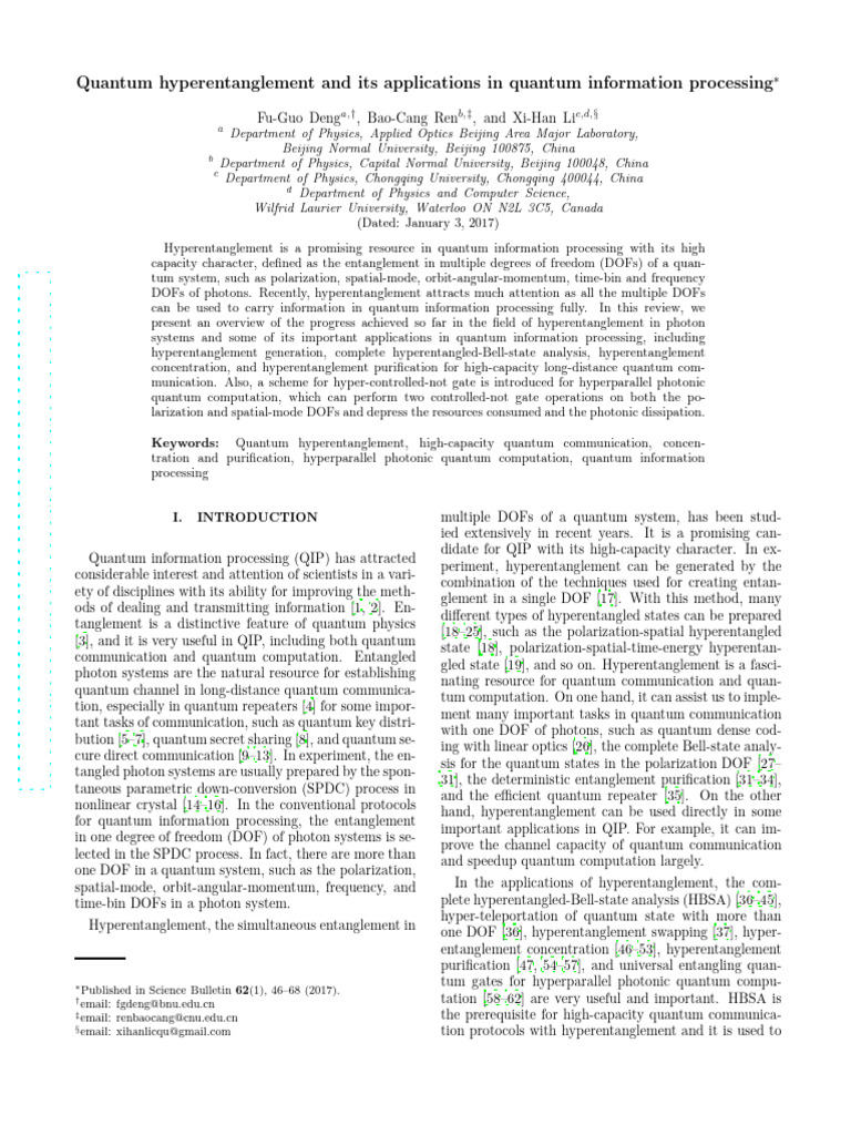 1610.09896v5 | PDF | Nonlinear Optics | Quantum Mechanics