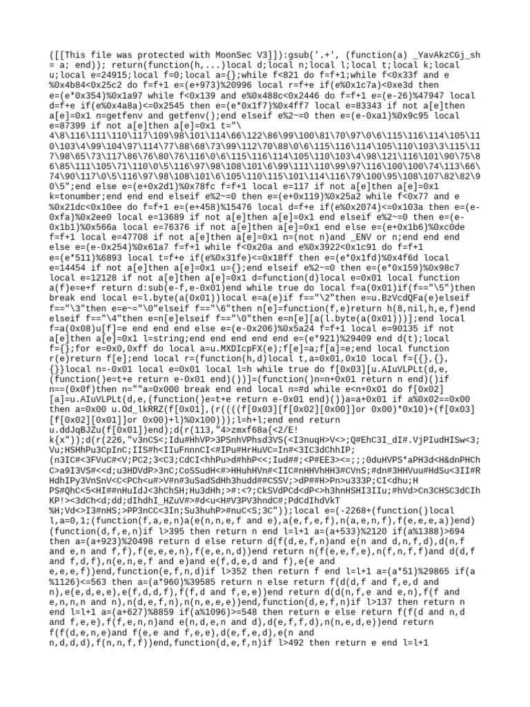 MoonSec V3 Protection Analysis | PDF