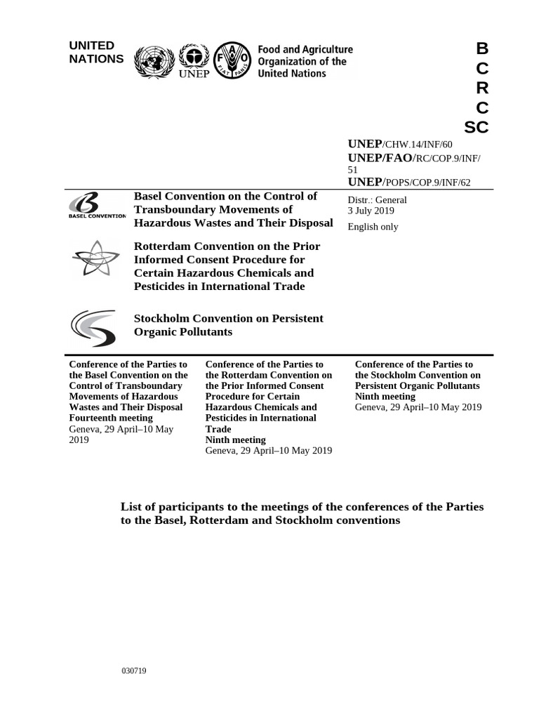 Unep Fao RC Cop.9 Inf 51.en | PDF | Human Impact On The Environment ...