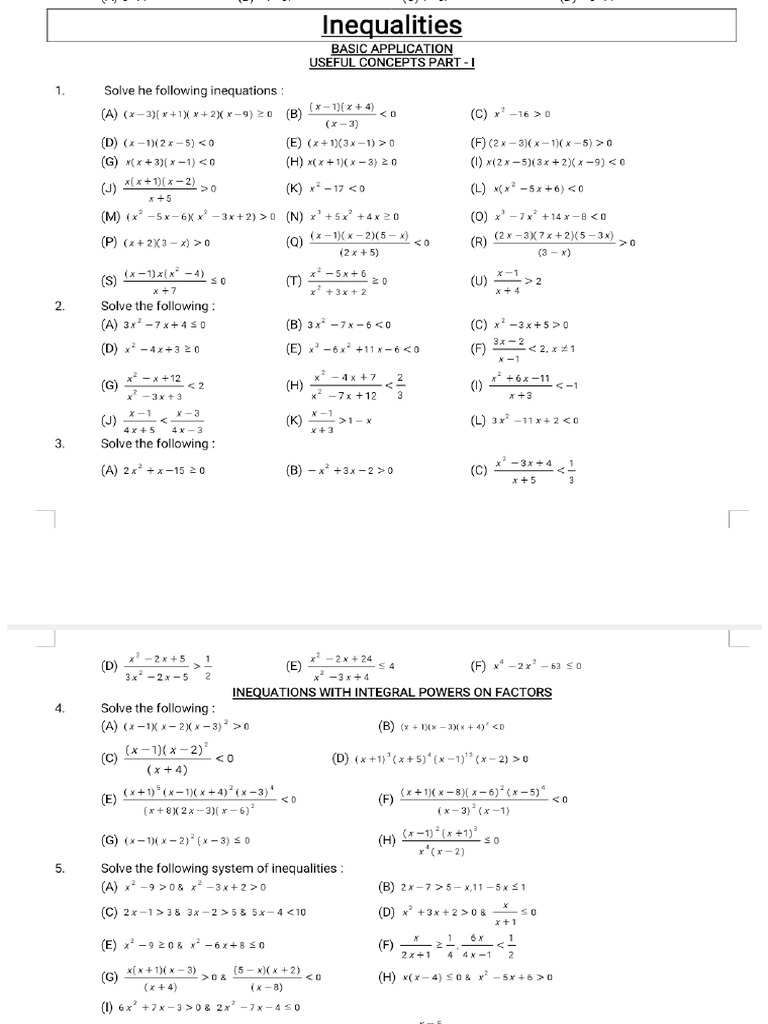 H.W. Inequality | PDF