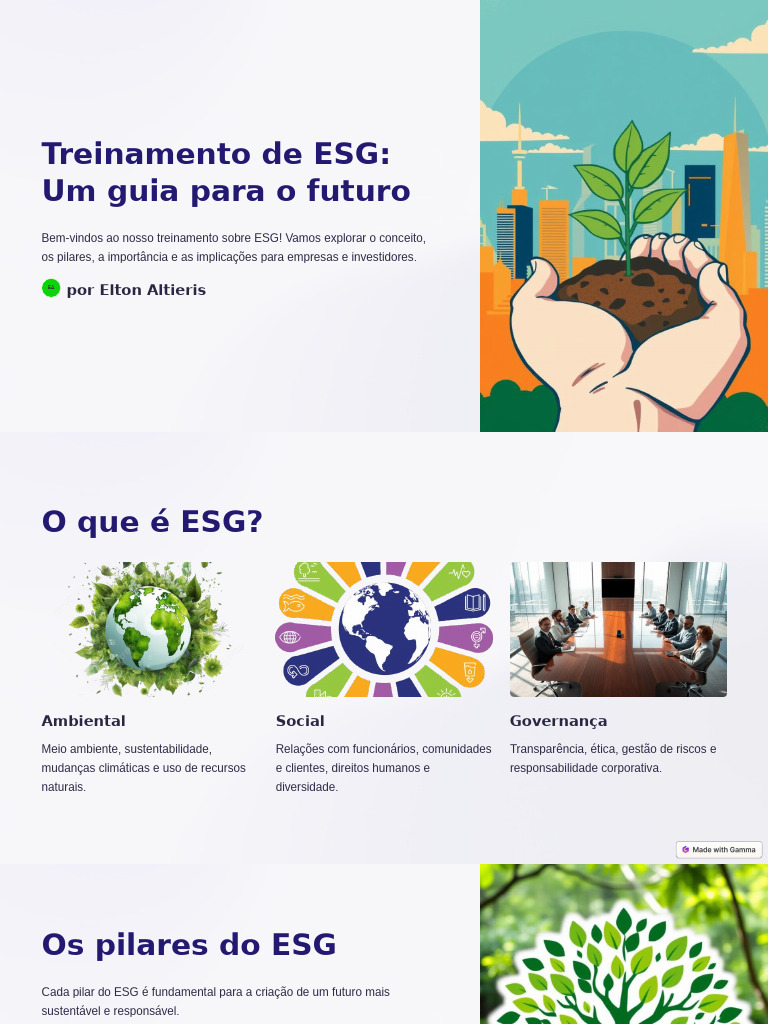 Treinamento de ESG Um Guia para o Futuro | PDF | Sustentabilidade ...