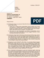 Surat Kpd KETUA DPC PPP SUMENEP, Penegasan Kembali Meminta Sepeda Motor (12 Mei 2011)