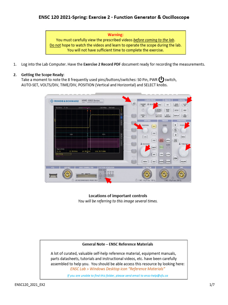 Function Generator and Oscilloscope Guide | PDF | Manufactured Goods ...