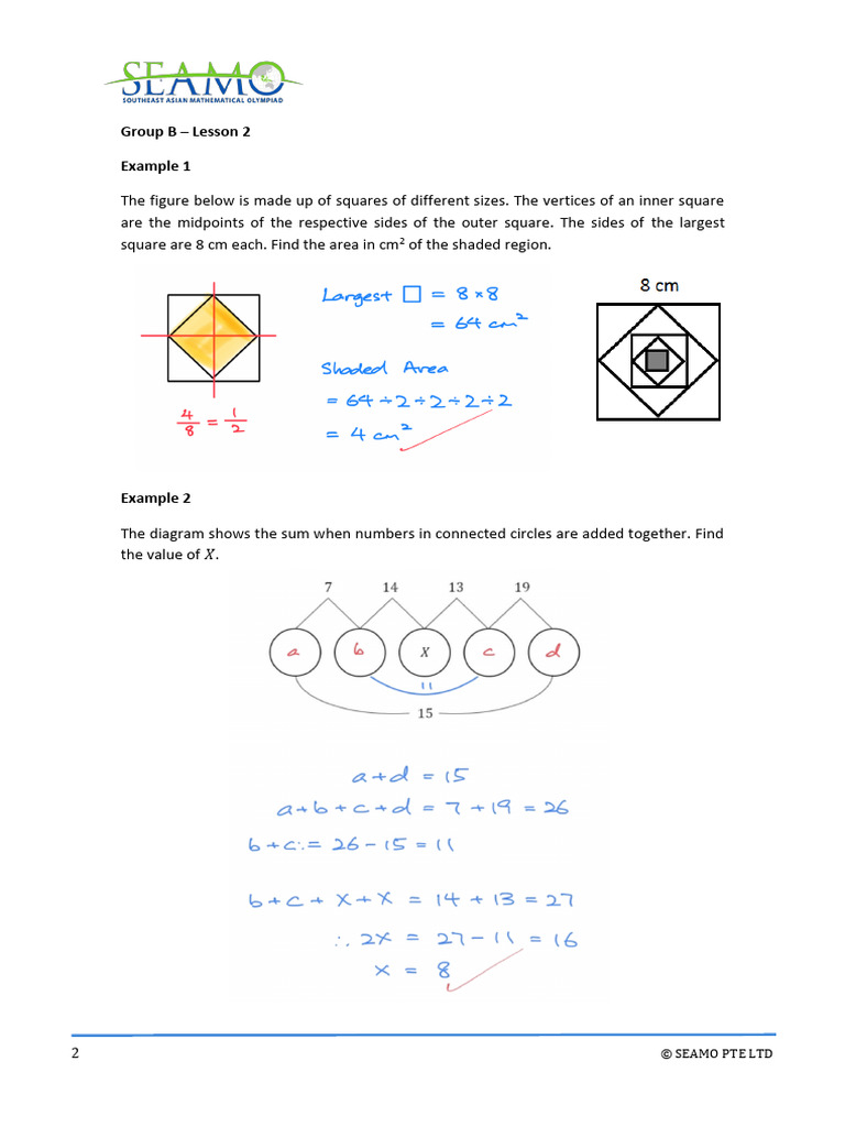 Math Problem Solving Examples | PDF | Area | Circle