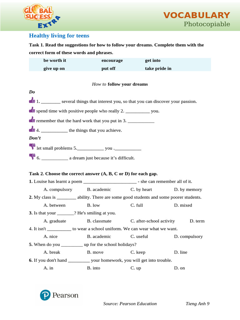 GS9 Unit 3 Extra - Vocabulary | PDF | Vocabulary | Cognition