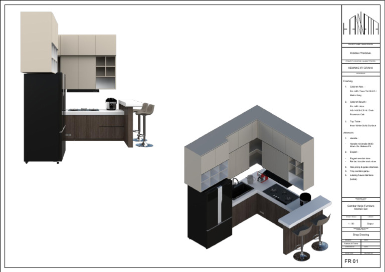 Kitchen Set Shop Drawing Details | PDF