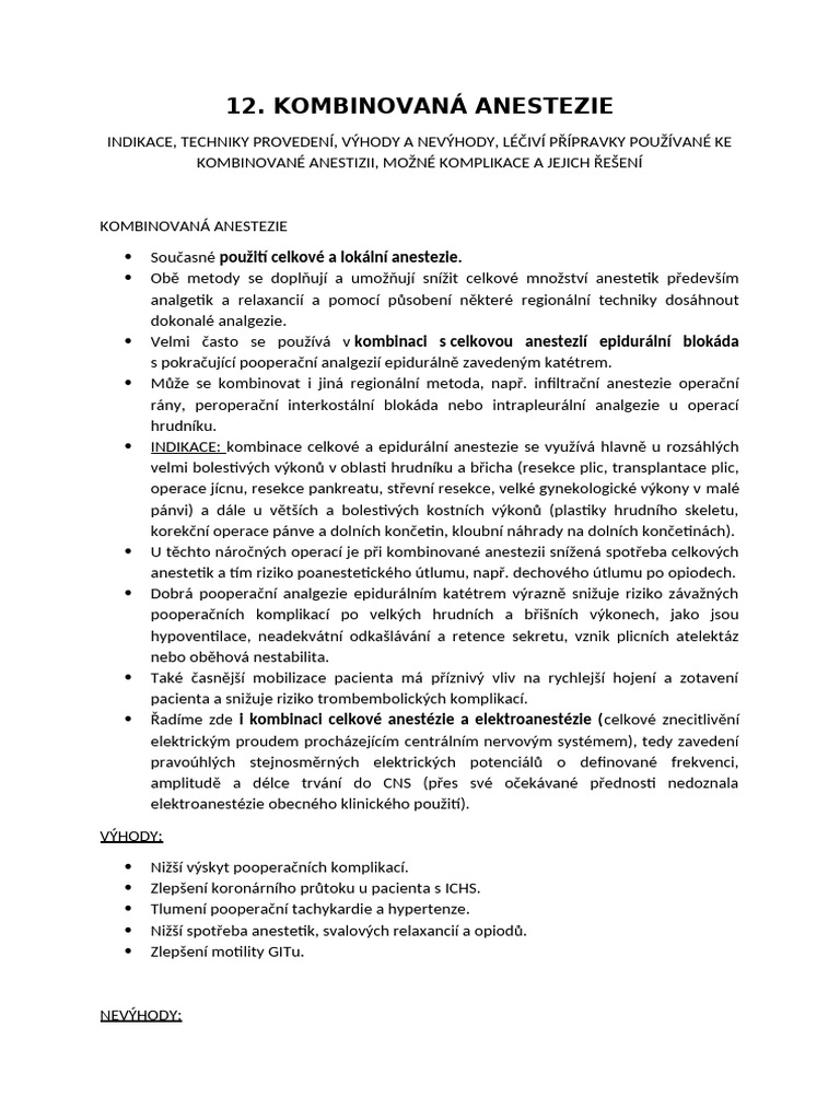 12 kombinovana anestezie pdf