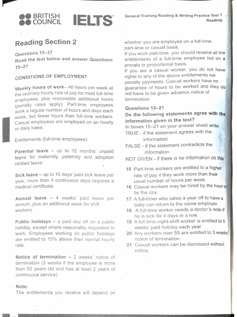 Ielts Teat 2 | PDF