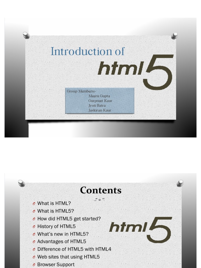 Html presentation pdf image