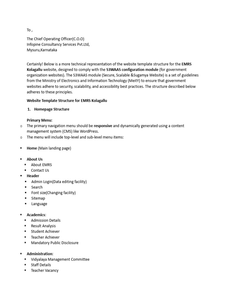 EMRS Kolagallu S3WAAS Website Structure | PDF | Websites | Computing