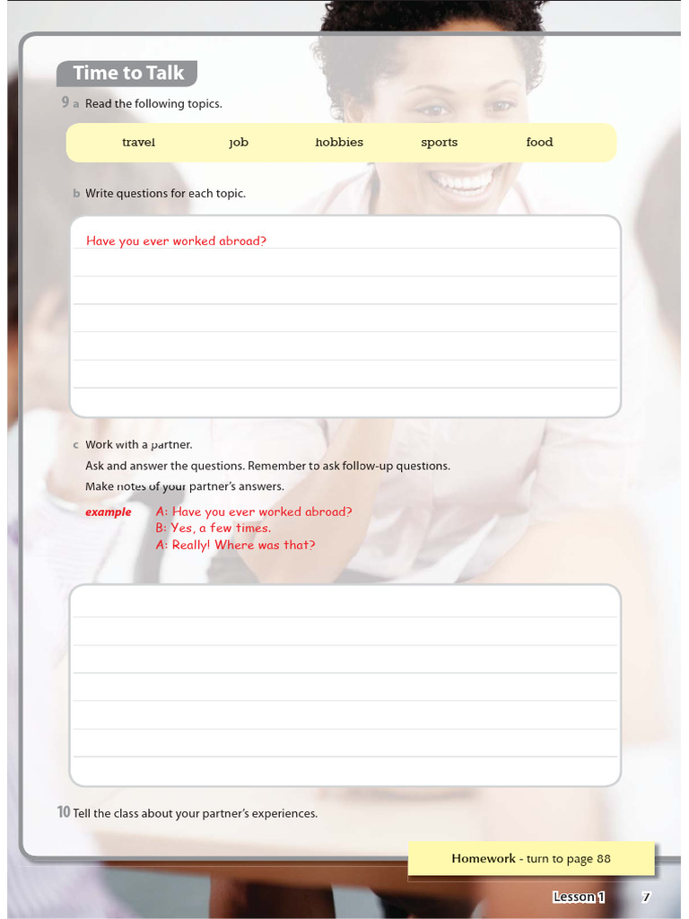 7-8 Time To Talk Low-Intermediate b1 SB | PDF