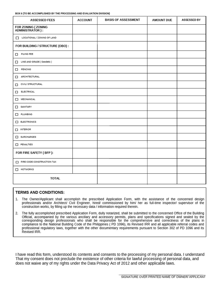 Building-Permit-Ocbo (Back) (Recovered) | PDF