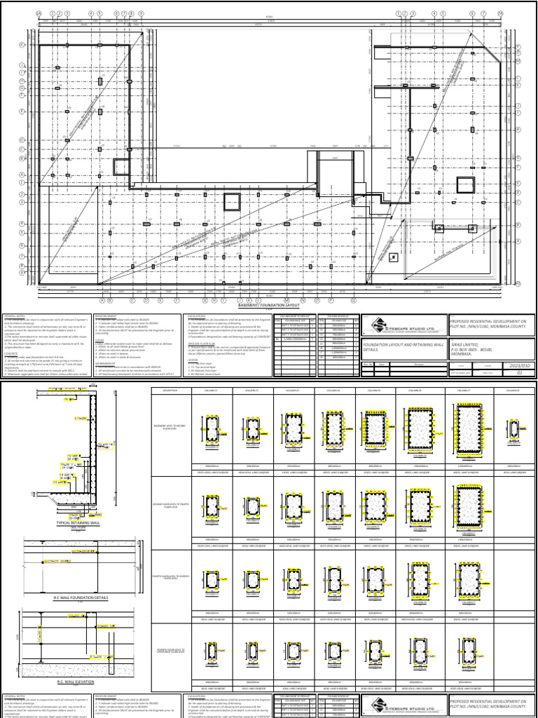 Mombasa Residential Development Drawings | PDF
