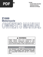 z1000 Owner Manual | PDF | Gasoline | Motorcycle