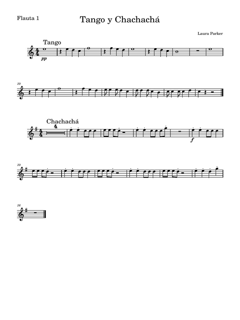 Tango y Cha Cha Cha Flauta - 1 | PDF
