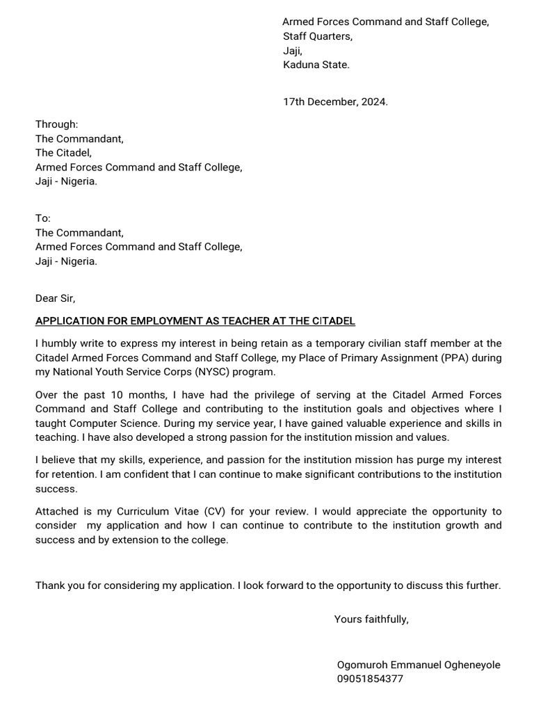 Retainment Letter | PDF