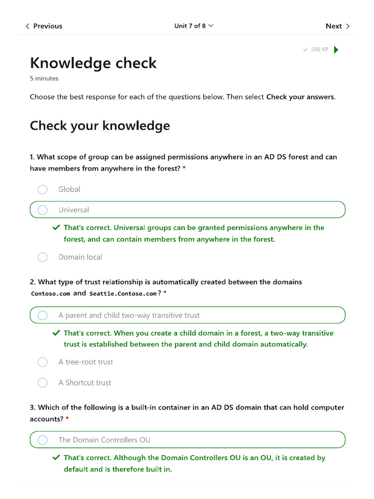 Exame KB Check - Az800 - Question 1 | PDF
