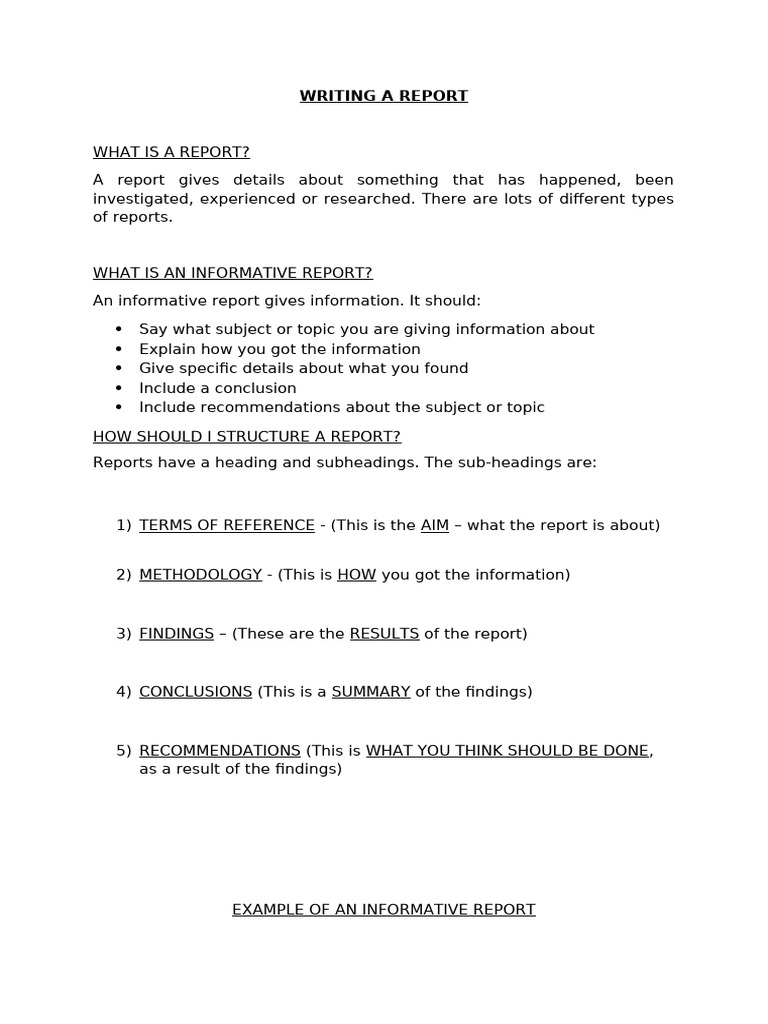 Report inspiration example | PDF