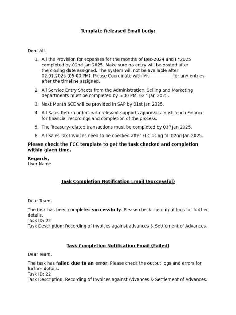 Expense and Task Deadline Notifications | PDF
