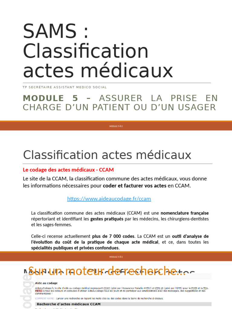 Codification des actes médicaux CCAM | PDF | Soins de santé | Médecine