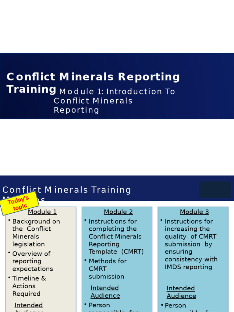 CMRT 6.2 Training Overview | PDF