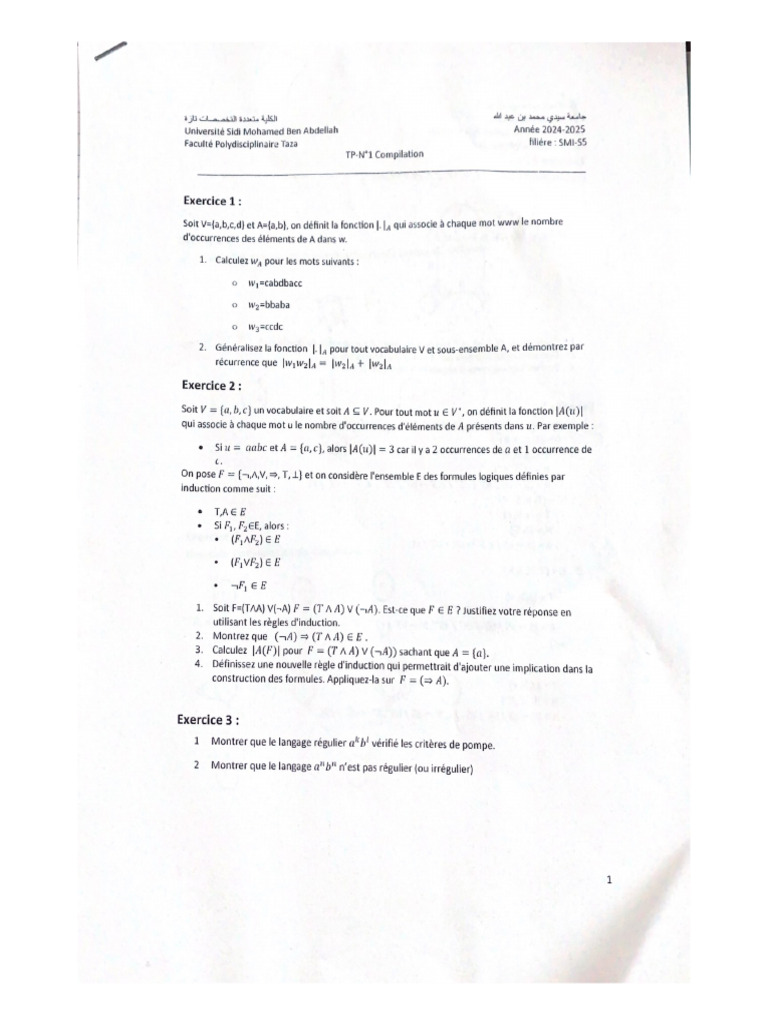 TP-N 1 Compilation | PDF