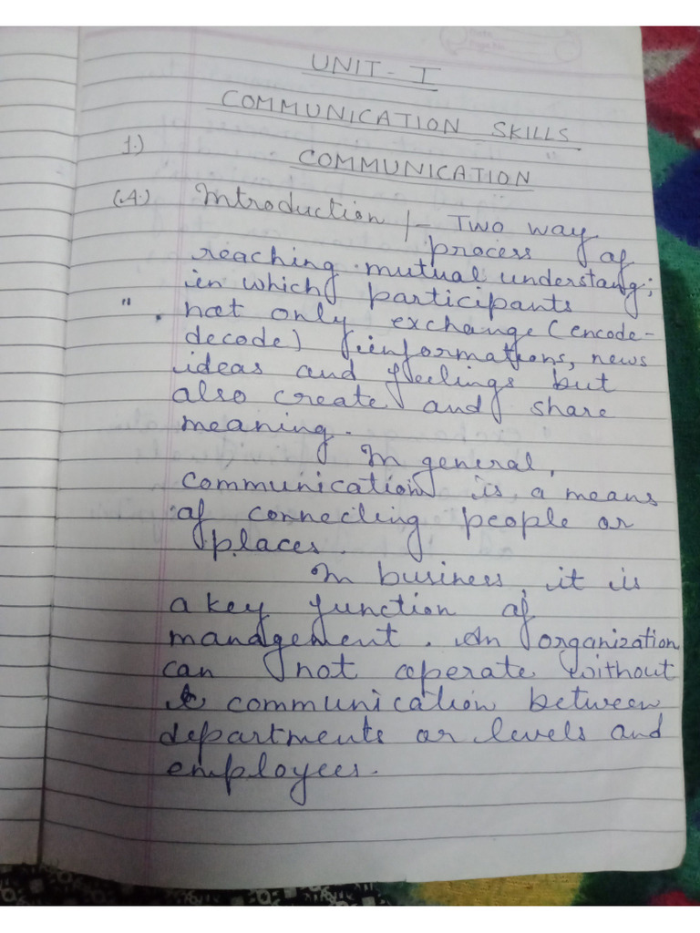 Unit 1 Communication Pdf