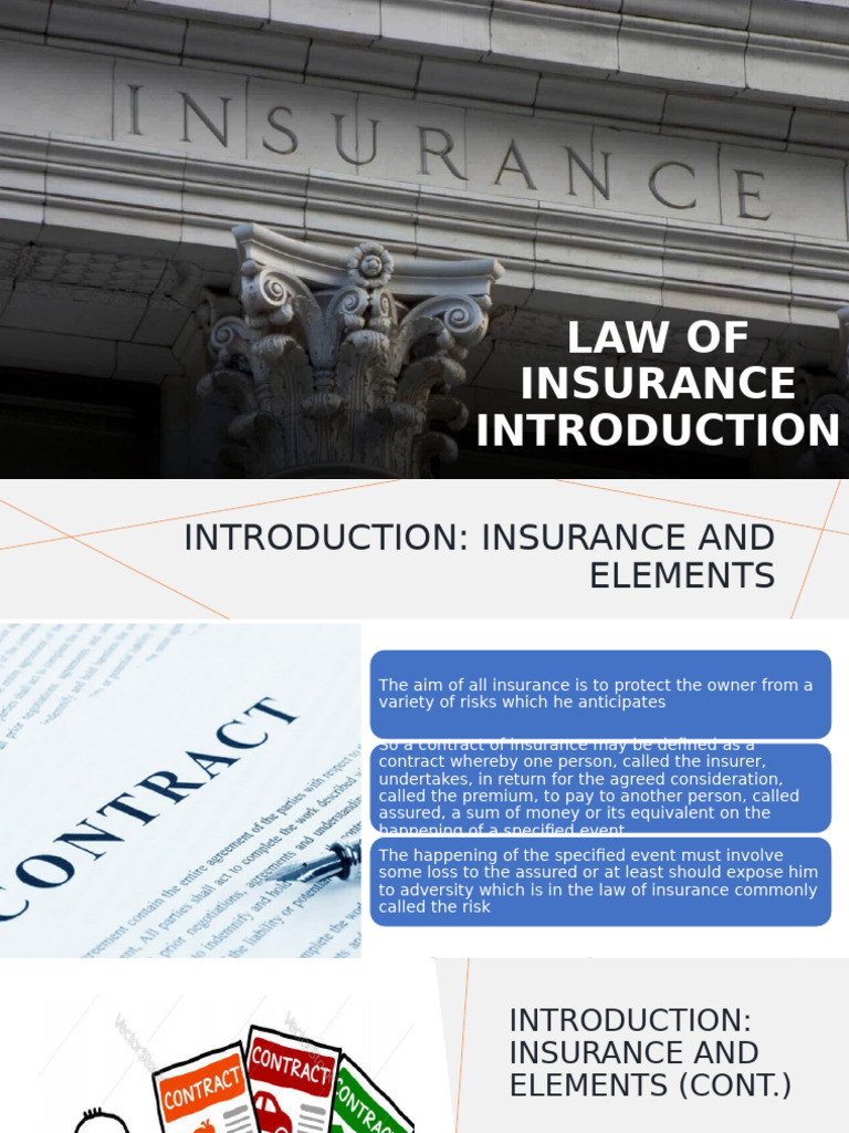 1.1 Introduction Ppt- Notes 3 | PDF | Insurance | Indemnity