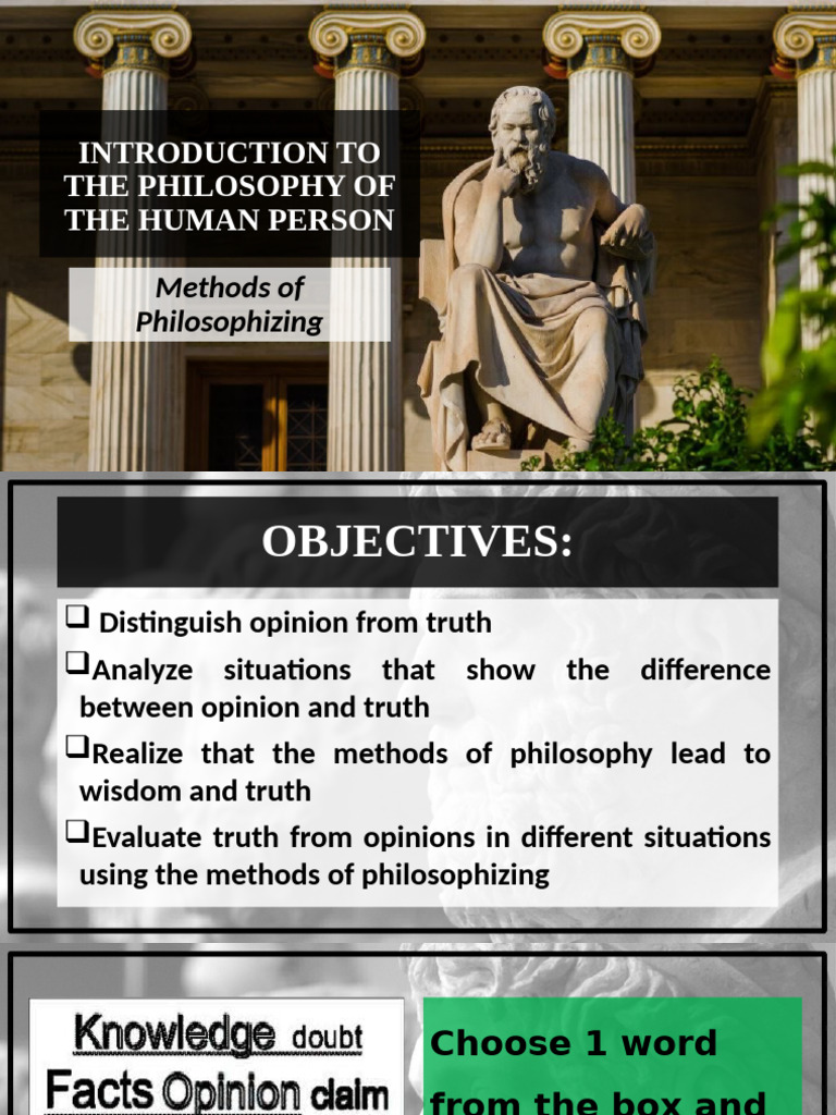 Methods of Philosophizing Explained | PDF | Truth | Reason