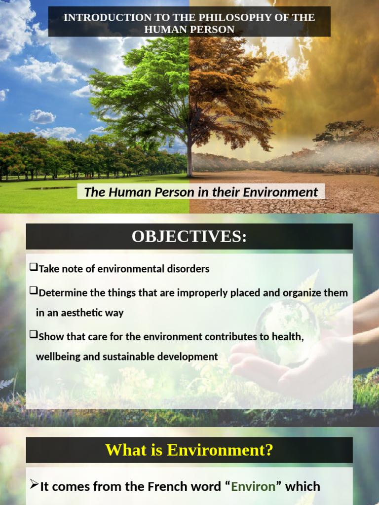 4 Human Person in Their Environment | PDF | Liberal Arts Education