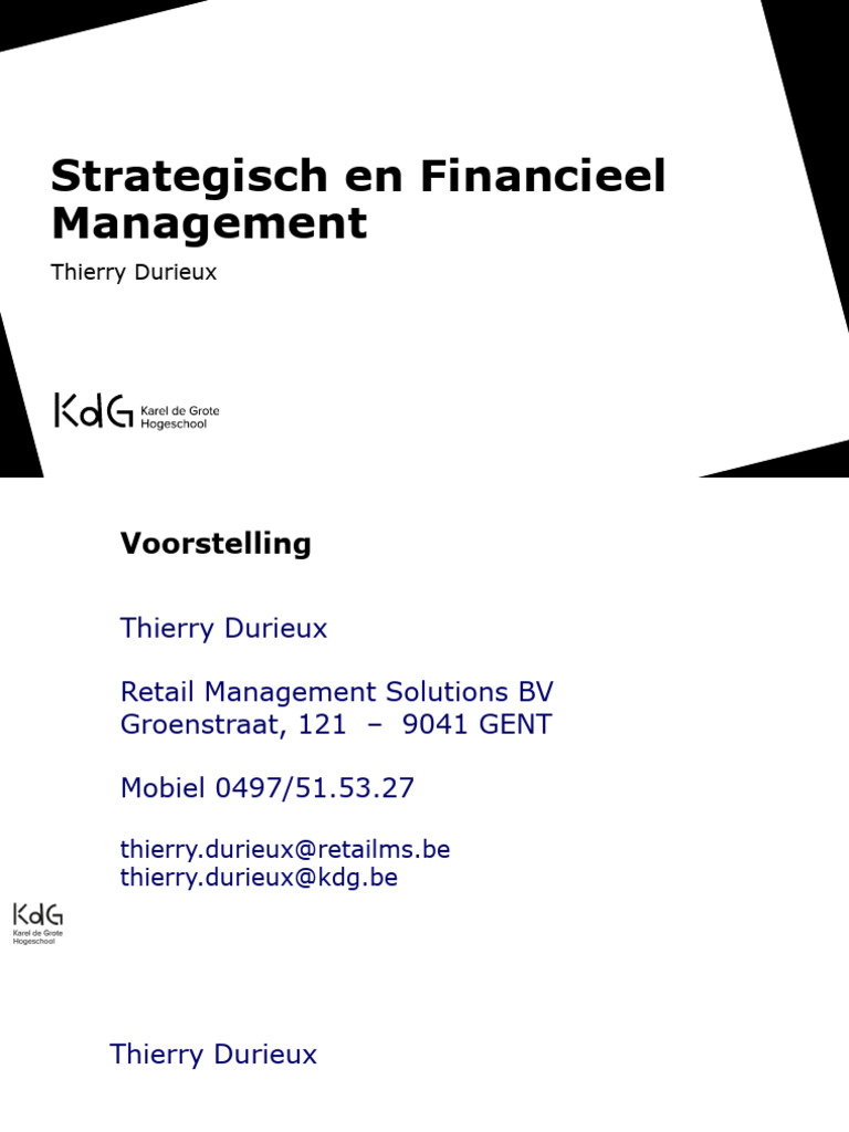 Strategisch Management - Deel 1 | PDF