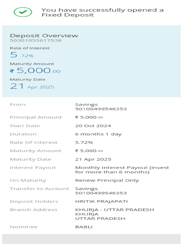 Open Deposits - 20102024 | PDF