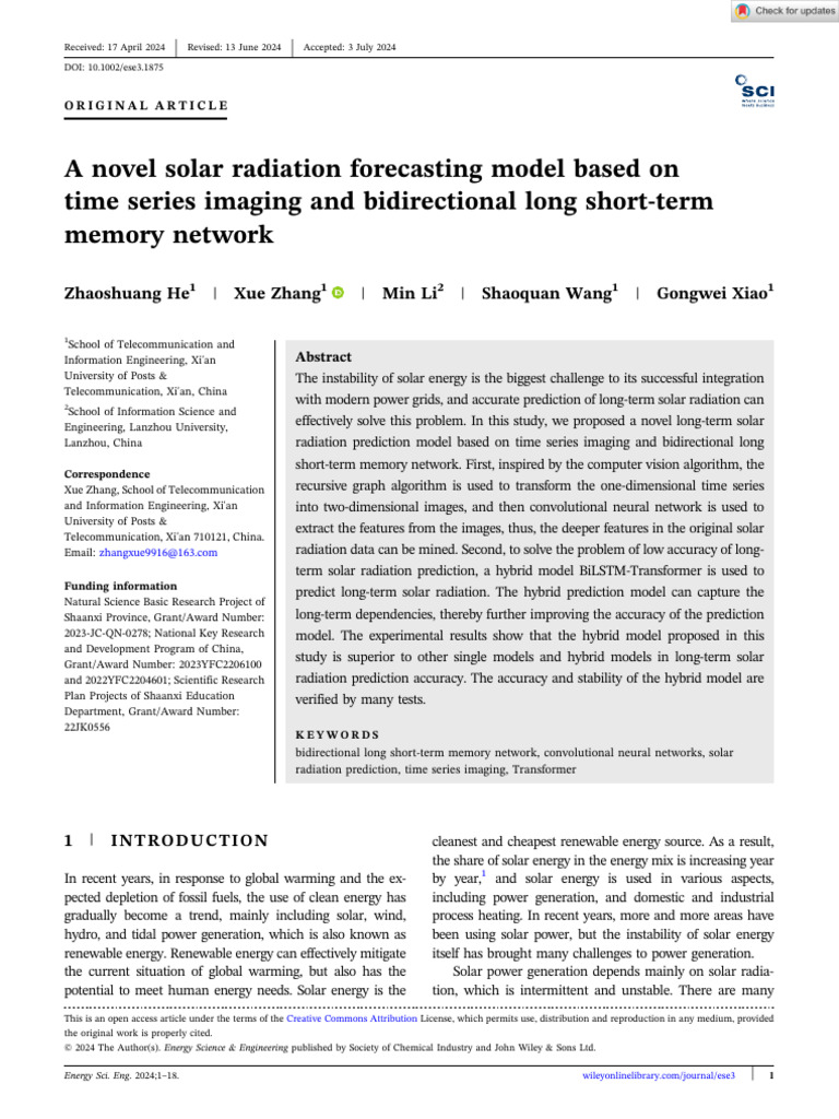 Solar Radiation Forecasting Model | PDF | Mean Squared Error | Applied ...