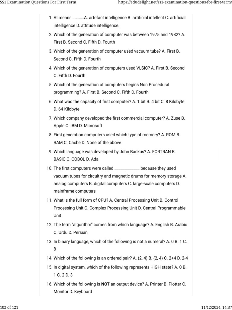SS 1 ICT | PDF | Force | Acceleration