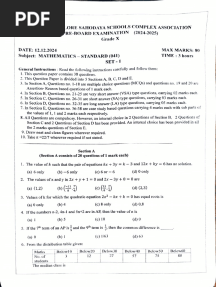 CBSE MATHS SET-1 BANGLORE SAHODAYA 2024-25