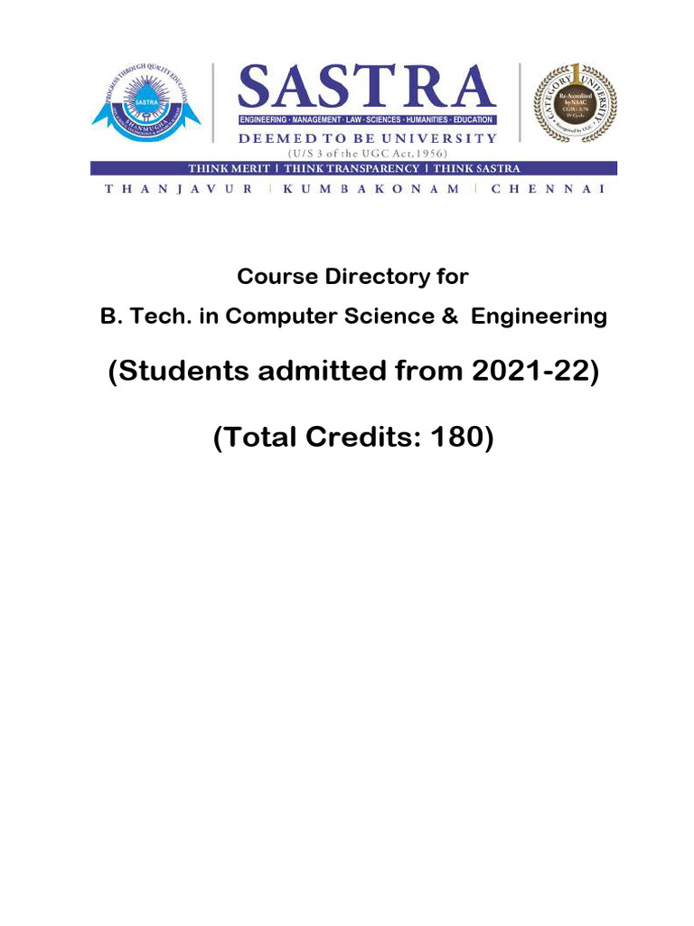 B.Tech Computer Science Course Directory | PDF | Fourier Transform ...