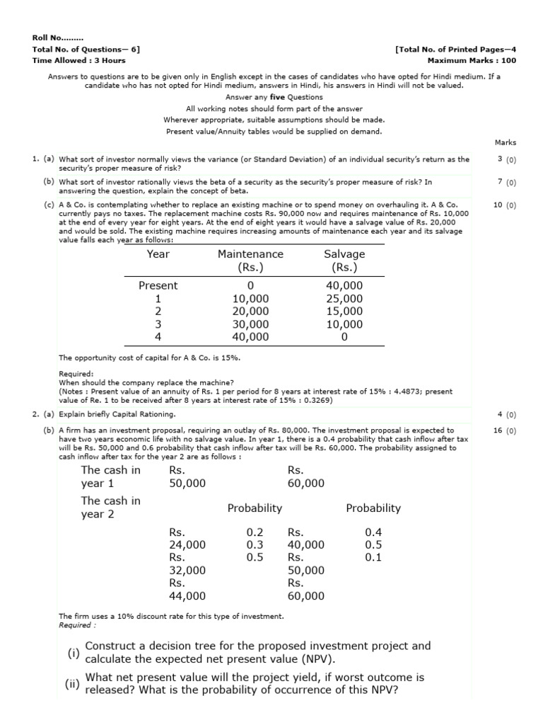 Financial Analysis and Investment Decisions | PDF | Net Present Value ...