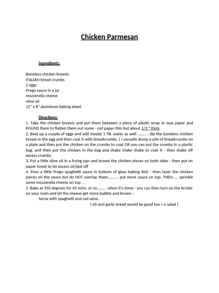Chicken parm recipe pdf