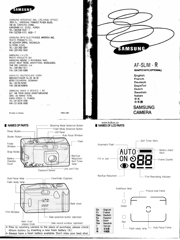 Samsung Af Slim-R | PDF