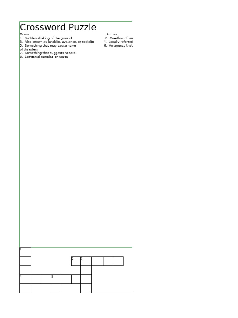 Crossword Puzzle | PDF