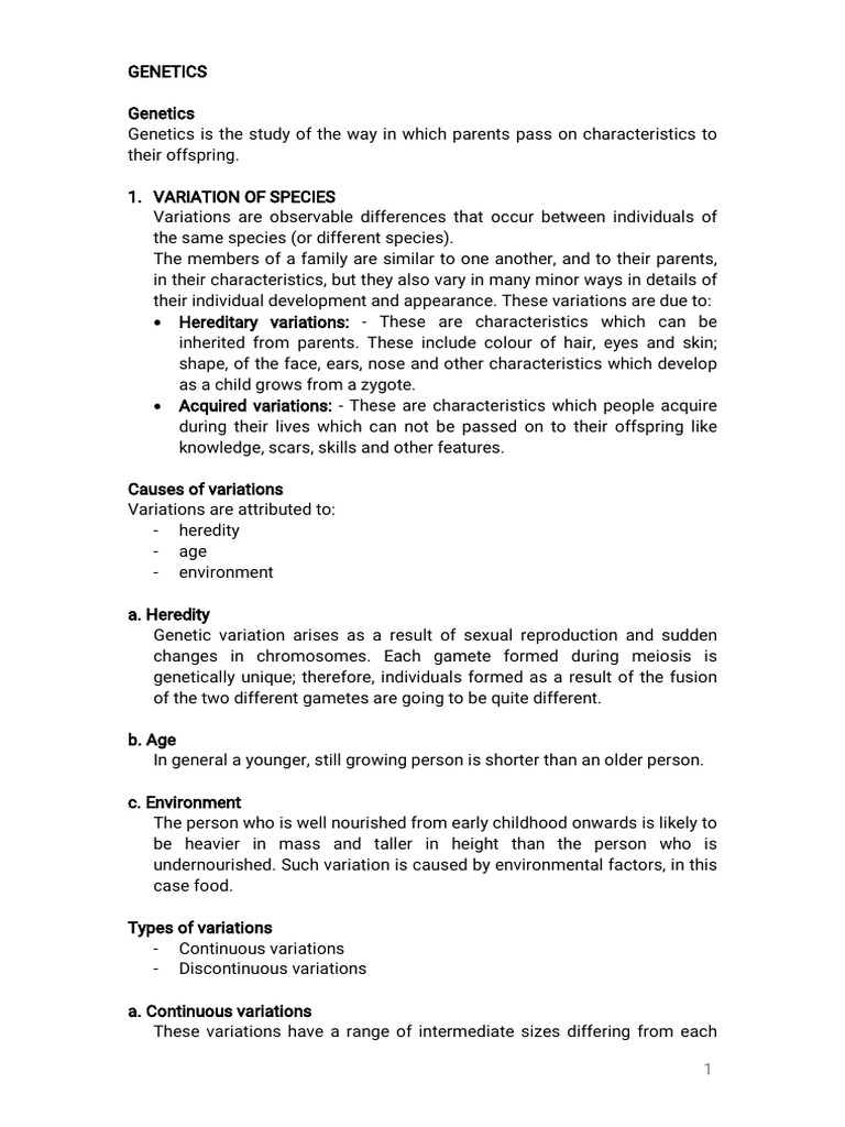 GENETICS_1(1) | PDF | Dominance (Genetics) | Genotype