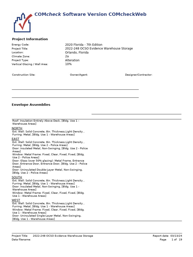 OCSO Evidence BID COM CHECK | PDF | Lighting | Ventilation (Architecture)