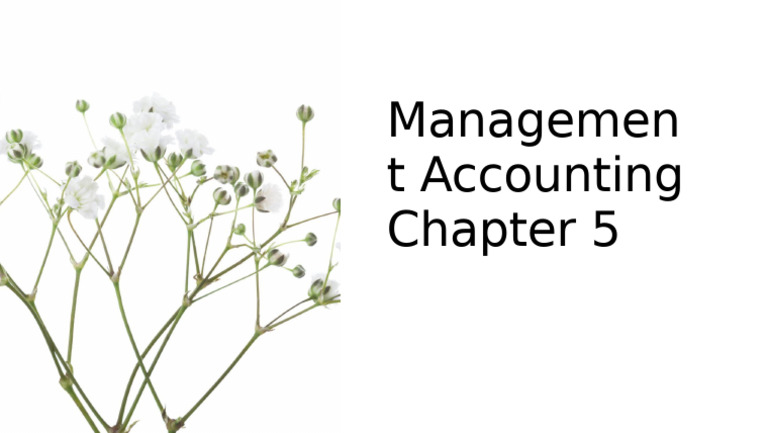 Management Accounting Chapter 5 | PDF
