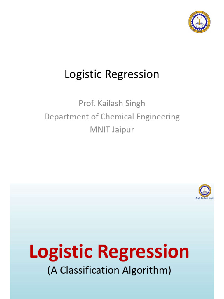 07 Logistics Regression | PDF | Logistic Regression | Sensitivity And ...