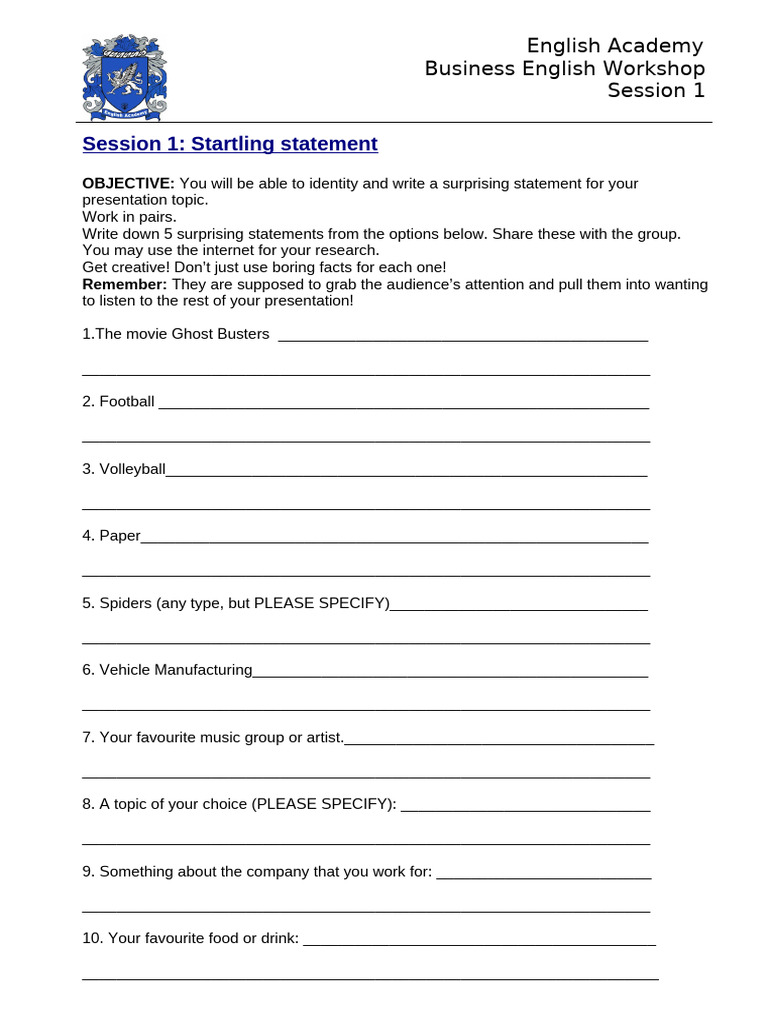 Crafting Startling Statements | PDF