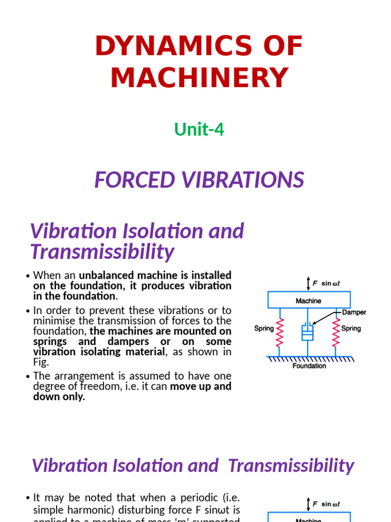 Vibration Isolation in Machinery Dynamics | PDF | Damping | Applied And ...